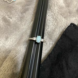 Sterling & Larimar Ring